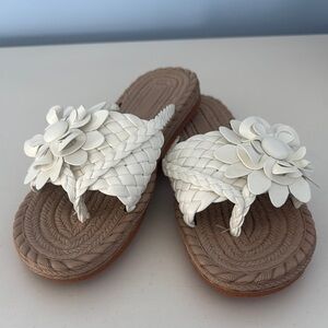 White Floral Women's Sandals